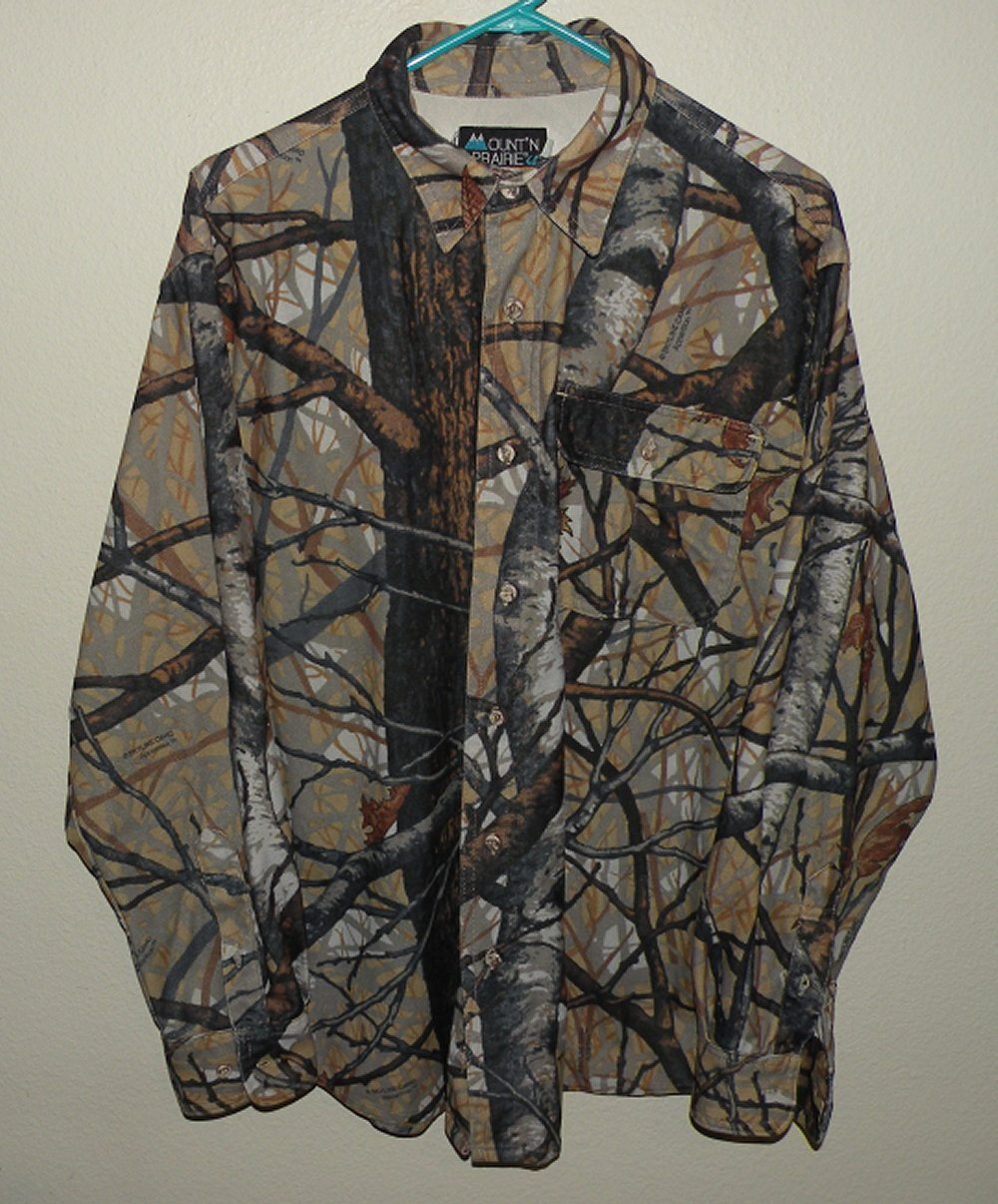 Mount’n Prairie Men’s Large LS Button Shirt Skyline Camo Apparition